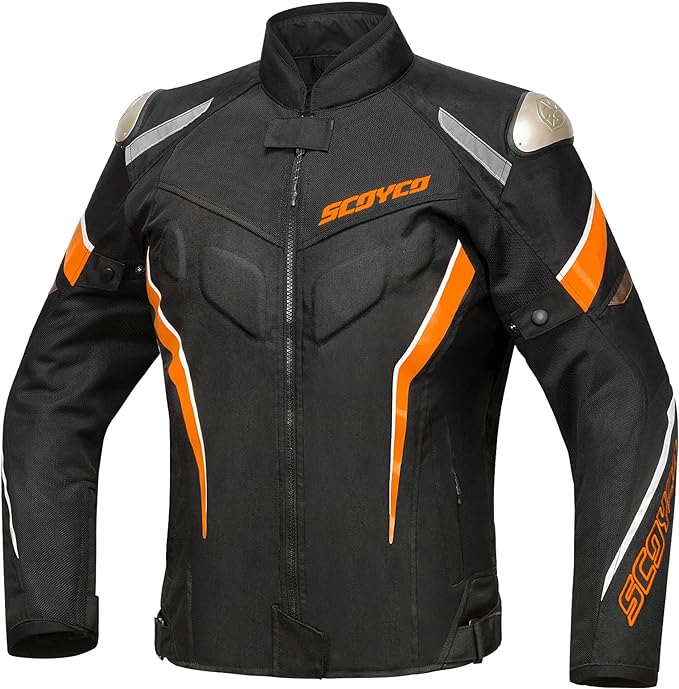 Spring SCOYCO Men's Motorcycle Jacket CE Protector Moto Biker stainless steel shoulder